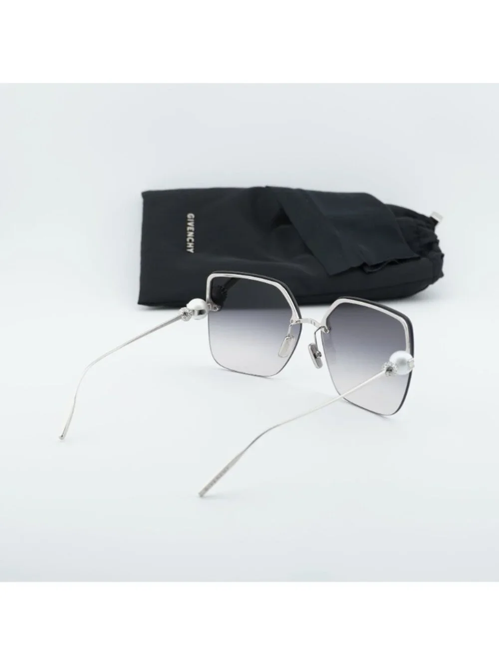 Givenchy GV40110U 16B Butterfly Sunglasses - Silver / Grey